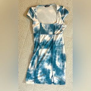 Tie Dye Square Neck Mini Dress